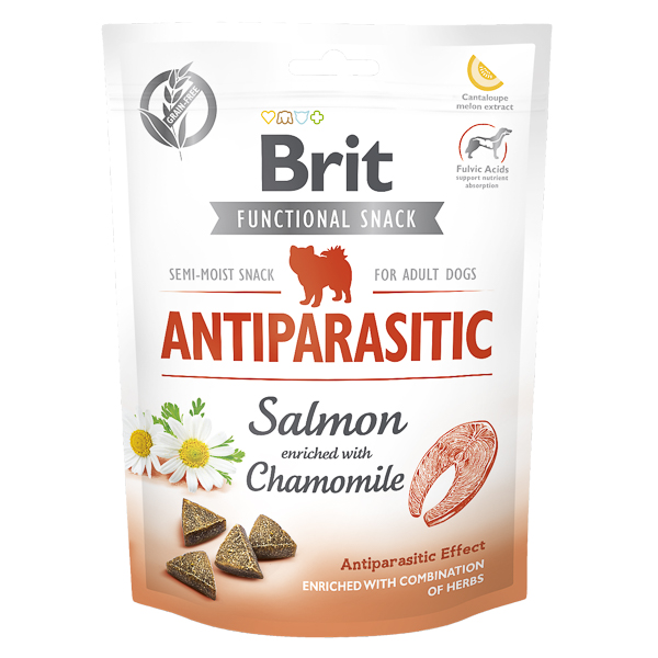 Recompense Brit Care Caini Snack Antiparasitic Salmon 150g