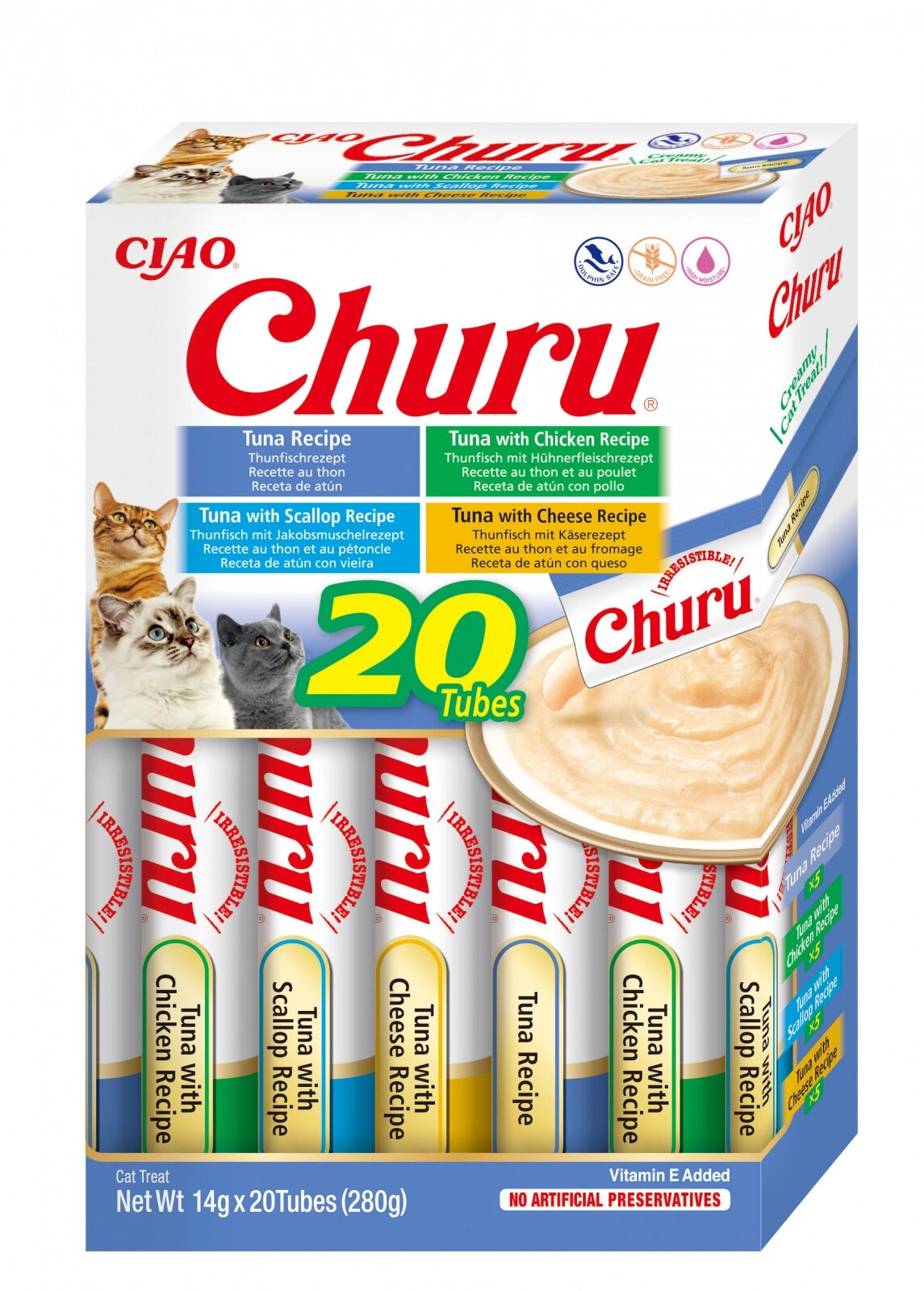 Recompense Cremoase Pisici CHURU INABA Varieties cu Ton 20 buc buc.