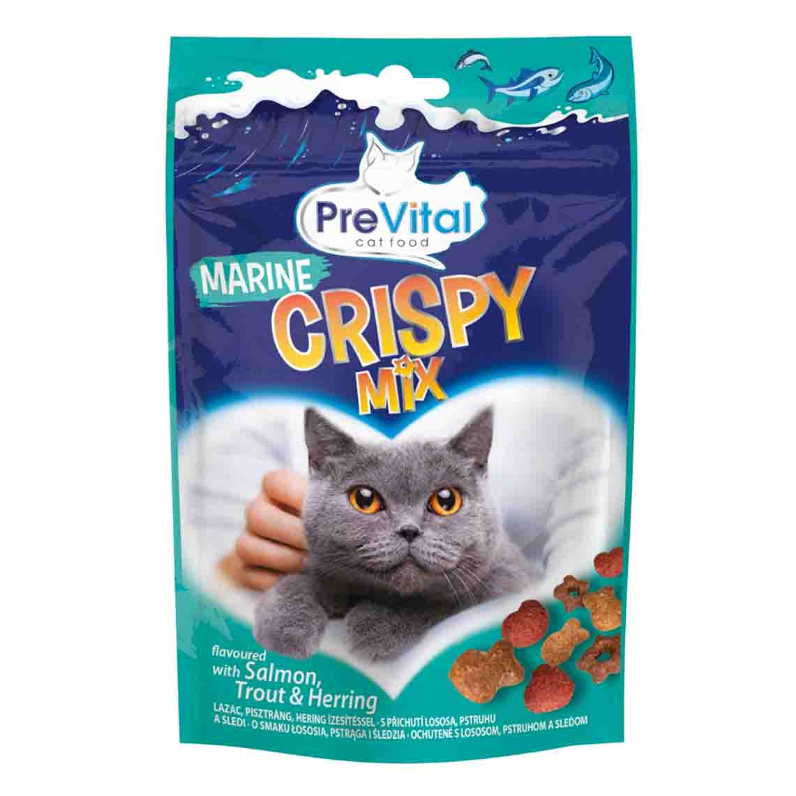 Recompense PREVITAL Snack Pisica Marine Crispy Mix 60g Snacks 2023-09-26