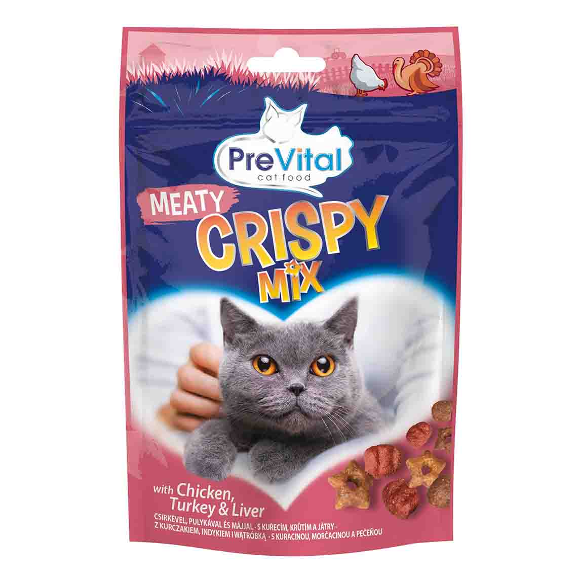 Recompense PREVITAL Snack Pisica Meaty Crispy Mix 60g Snacks 2023-09-26 3