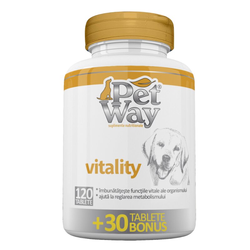Supliment nutritiv PETWAY Vitality – Tablete 120+30 BONUS 120+30