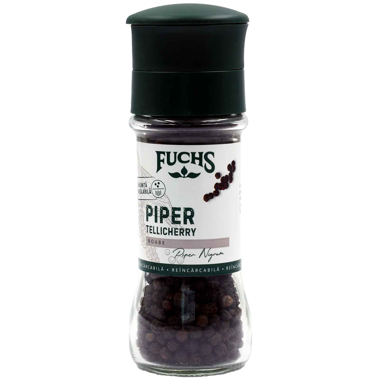 Piper negru tellicherry rasnita, fuchs, 55g Fuchs