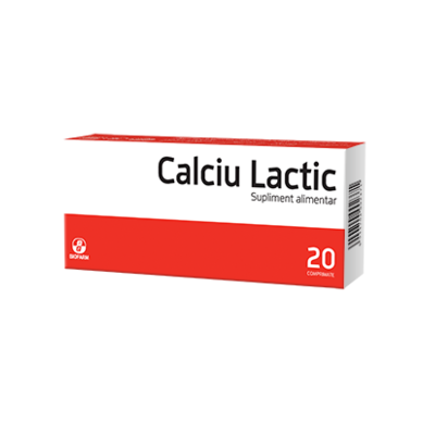 Calciu Lactic, 20 cpr, Biofarm