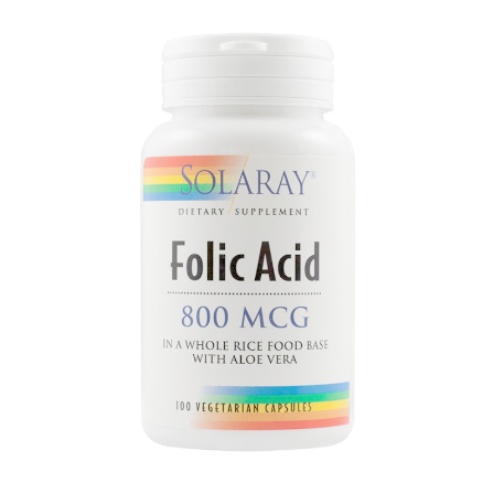 Acid folic, 800 mcg, 100 capsule, Secom