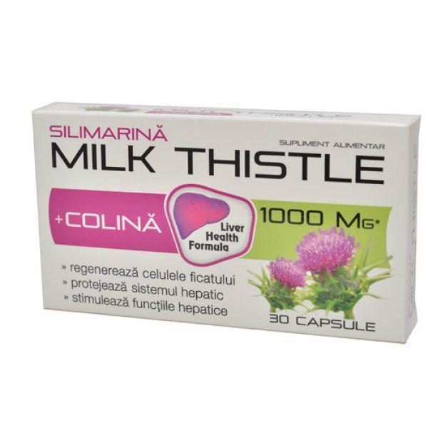 Silimarina Milk Thistle +Colina 1g x30 cps