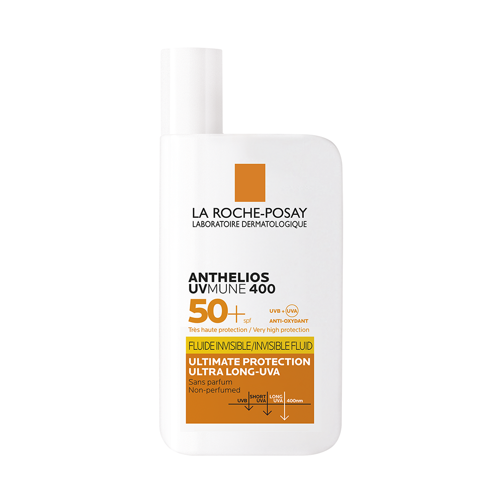 Anthelios Uvmune 400 Fluid Invizibil Cu Protectie Solara Spf 50+, Pentru Fata, Textura Ultra-Fluida Pentru Ten Sensibil, Fara Parfum, 50 Ml, La Roche-Posay