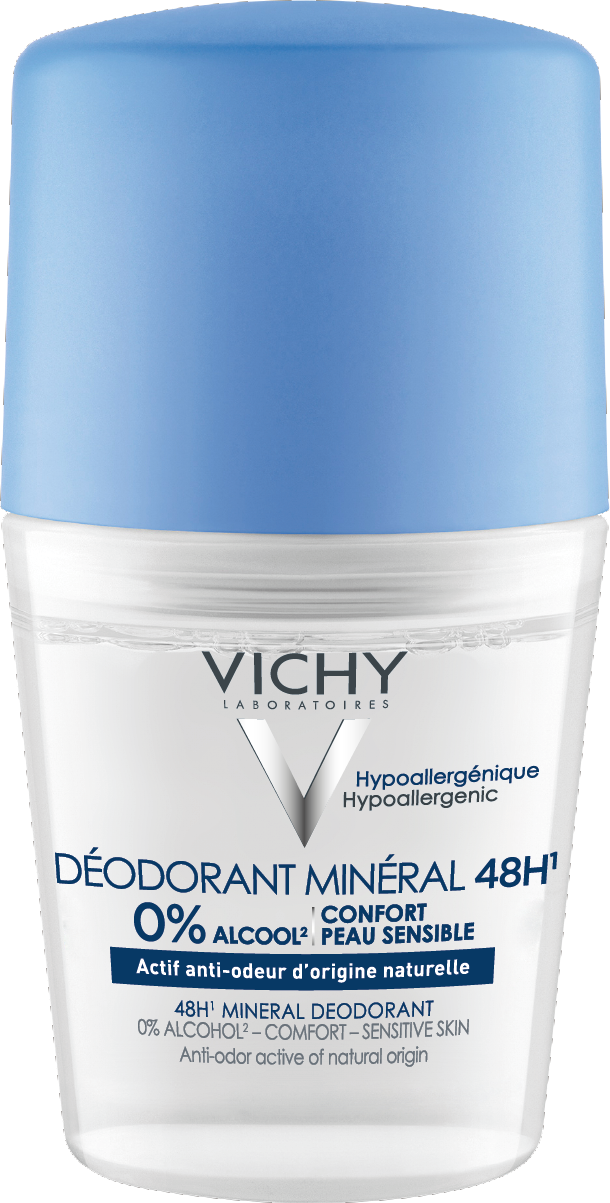 Deo Roll On, Deodorant Mineral (Fara Saruri De Aluminiu) Eficacitate 48H, 50 Ml, Vichy