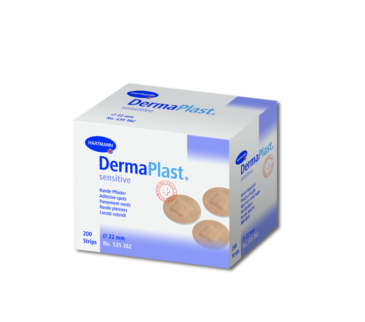 Dermaplast sensitive spots x 200 buc - plasturi post injectie rotunzi