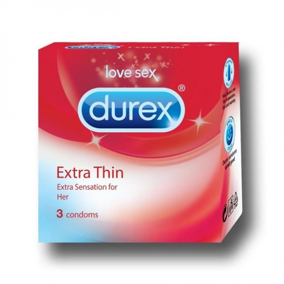 Durex prezervative extra thin x 3 buc
