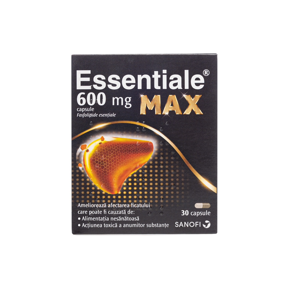 Essentiale Max 600mg, 30 de comprimate, Sanofi