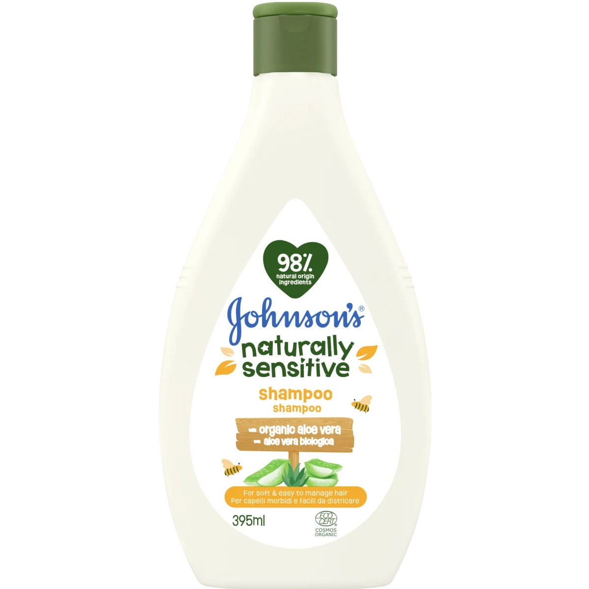 Johnsons Baby naturally sensitive sampon, 395 ml, Johnson & Johnson