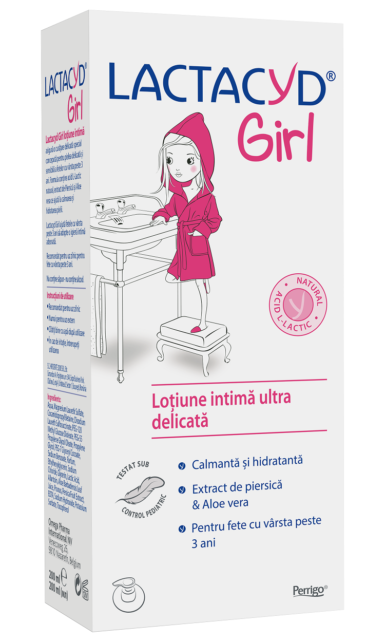 Lotiune intima Lactacyd girl, 200 ml, Omega Pharma