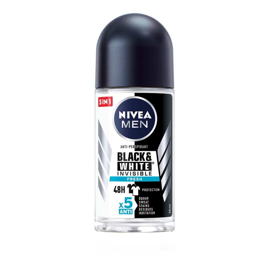 Deodorant roll on Nivea Men B&W Fresh, 50 de mililitri, Beiersdorf