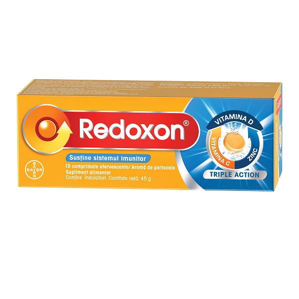Redoxon Triple Action C+Zn+D, 10cpr eff, Bayer