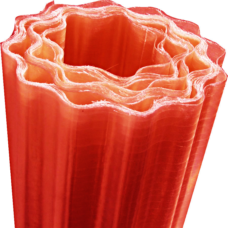 Acoperitori rasini polimerice - Acoperis ondulat din fibra de sticla, rosu, lungime 40 m, latime 2 m, 80 m2/rola, profiline.ro