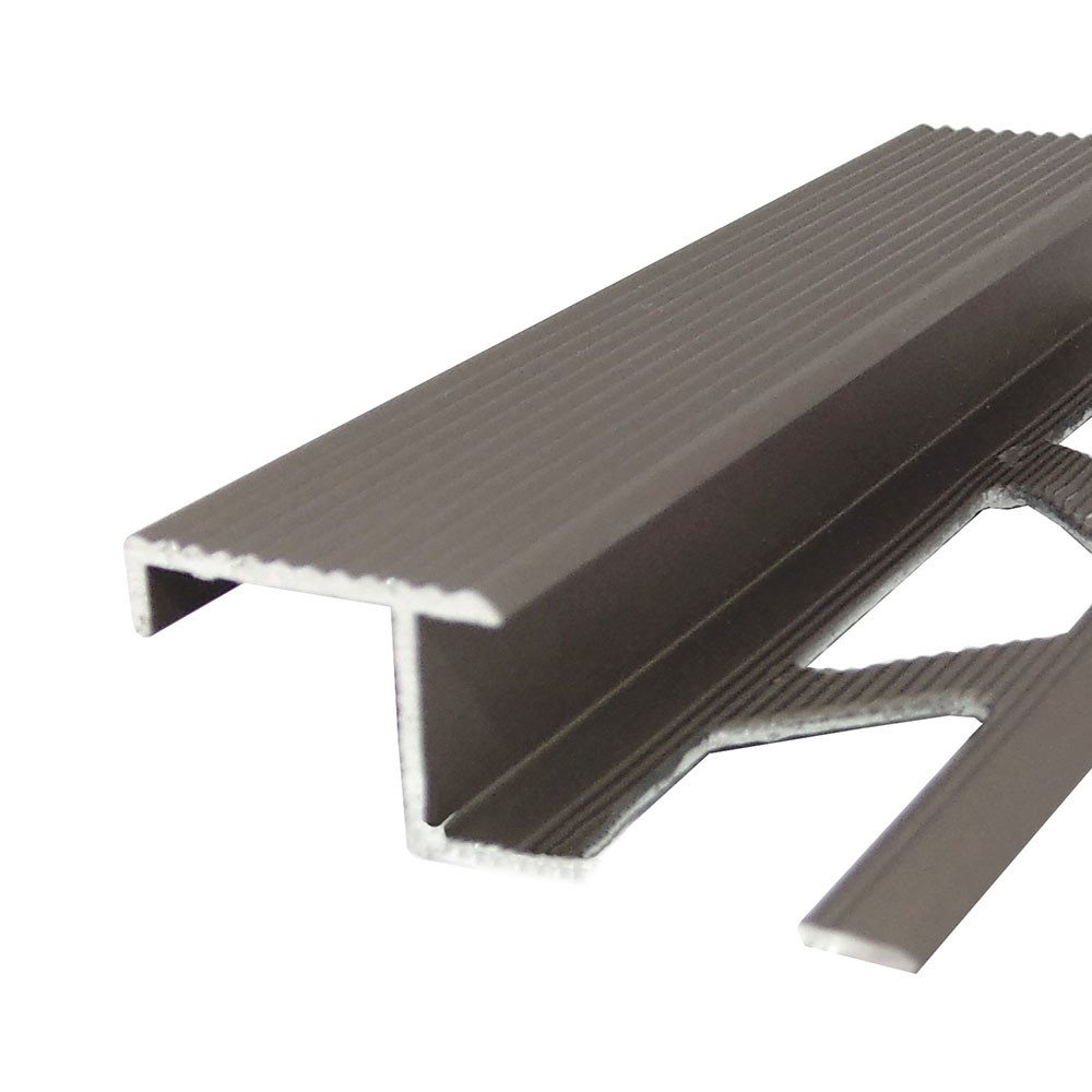 Profile treapta - Profil aluminiu pentru treapta gresie , tip Z, PM350029B-C, olive, 10 / 12 mm, 2 m, profiline.ro