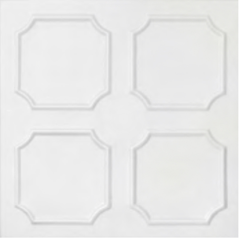 Tavane decorative - Tavan fals decorativ, polistiren extrudat, model 01, alb, 50 x 50 x 0.3 cm, 24m2/cutie, profiline.ro