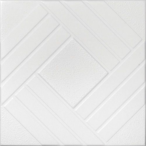 Tavane decorative - Tavan fals decorativ, polistiren extrudat, model 25, alb, 50 x 50 x 0.3 cm 26 m2/pachet, profiline.ro