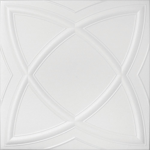 Tavane decorative - Tavan fals decorativ, polistiren extrudat, model 39, alb, 50 x 50 x 0.3 cm, 28m2/cutie, profiline.ro