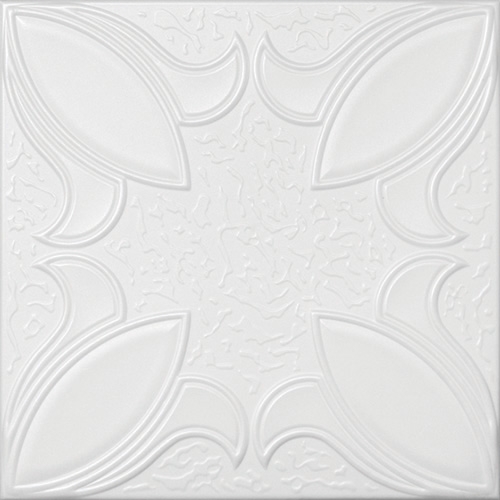 Tavane decorative - Tavan fals decorativ, polistiren extrudat, model 57, alb, 50 x 50 x 0.3 cm, 26m2/cutie, profiline.ro