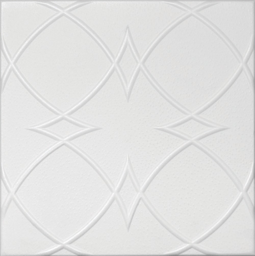 Tavane decorative - Tavan fals decorativ, polistiren extrudat, model 52, alb, 50 x 50 x 0.3 cm, 28m2/cutie, profiline.ro