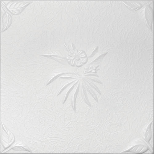 Tavane decorative - Tavan fals decorativ, polistiren extrudat, model 50, alb, 50 x 50 x 0.3 cm, 28m2/cutie, profiline.ro