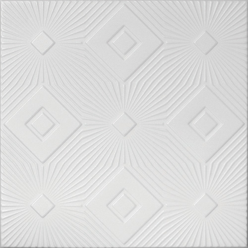 Tavane decorative - Tavan fals decorativ, polistiren extrudat, model 83, alb, 50 x 50 x 0.3 cm, 30m2/cutie, profiline.ro