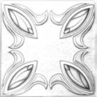 Tavane decorative - Tavan fals polistiren 3D, TPO-C-3D-0857-TBL, tulip black,  50 x 50 x 0.5 cm, 24 m2/cutie, profiline.ro