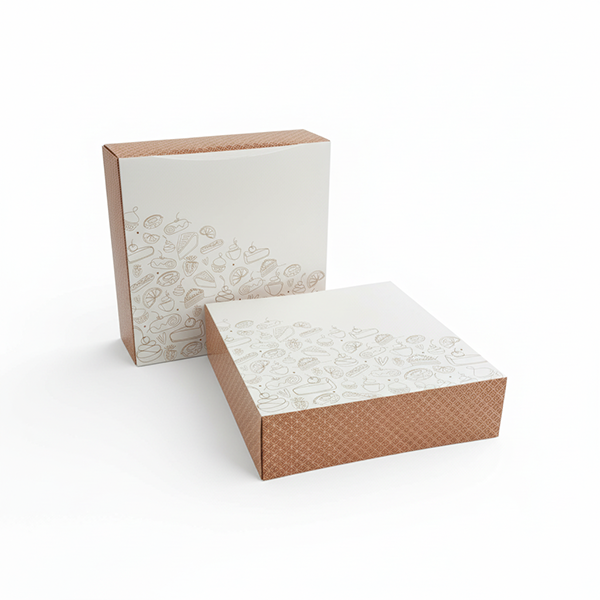 cutii tort transparente Cutii camaieu brandi 28x28x8cm 25buc/set