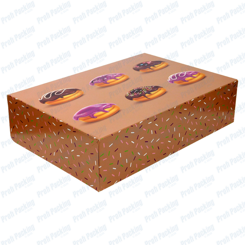Cutii pentru tort si prajituri - Cutii donuts beige 31x22x8cm 15buc/set, profipacking.ro