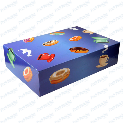 Cutii pentru tort si prajituri - Cutii donuts blue 31x22x8cm 15buc/set, profipacking.ro