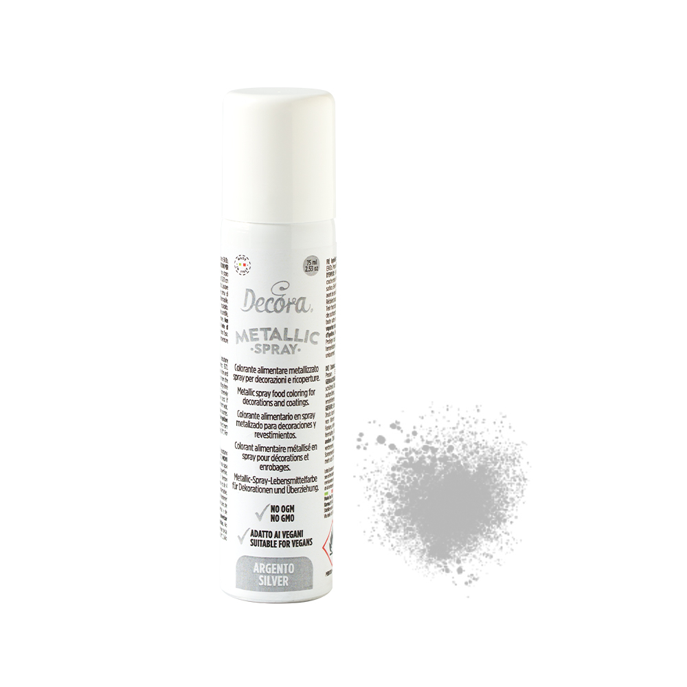 Coloranti alimentari - Colorant spray metalizat argintiu 75ml, profipacking.ro
