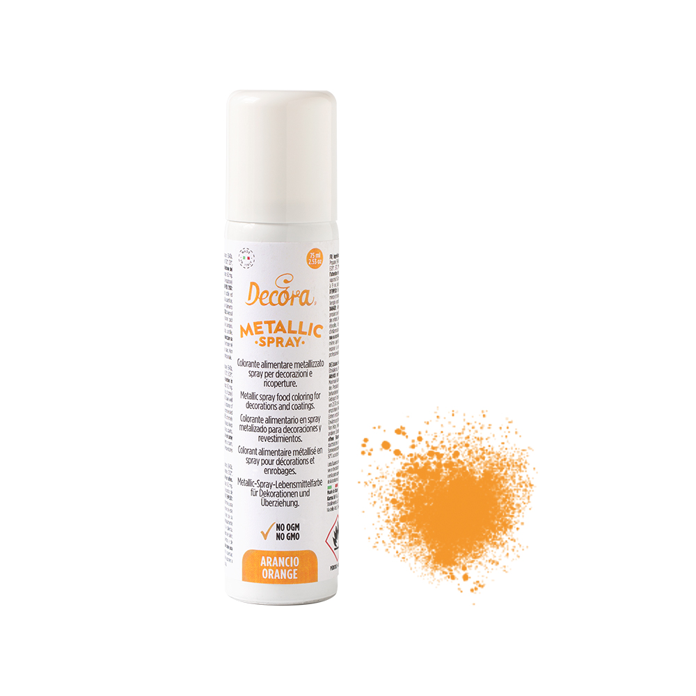Coloranti alimentari - Colorant spray metalizat portocaliu 75ml, profipacking.ro