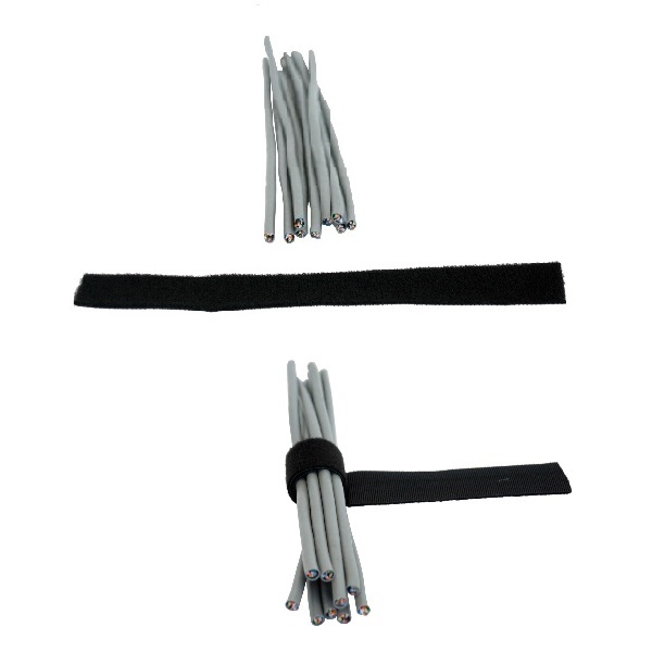 Velcro - Bride organizare cabluri Xcab, sistem hook and loop (arici), 20 cm, pro-networking.ro