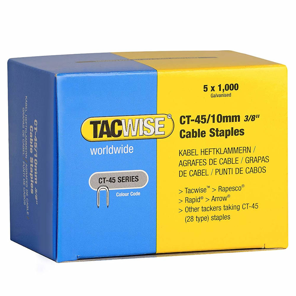 Capsatoare - Capse Tacwise CT-45/10 10mm cutie de 5000bucati (5 x 1000) Galvanizate, pro-networking.ro