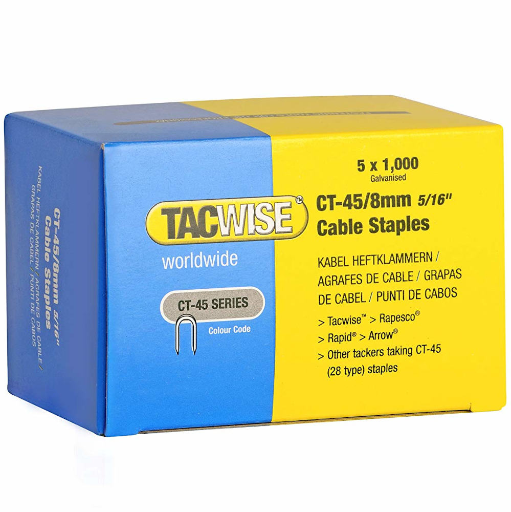 Capsatoare - Capse Tacwise CT-45/8 8mm cutie de 5000bucati (5 x 1000) Galvanizate, pro-networking.ro