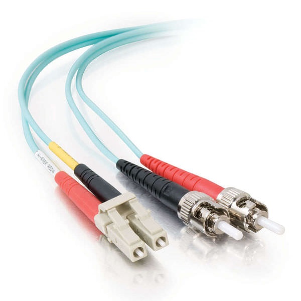 Patch fibra - Patch cord LC/UPC la ST/UPC OM4 10m Duplex, AFL Hyperscale, pro-networking.ro