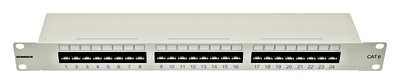 Fix - Patch panel 24 porturi Cat6 RJ45 neecranat gri, Schrack, pro-networking.ro
