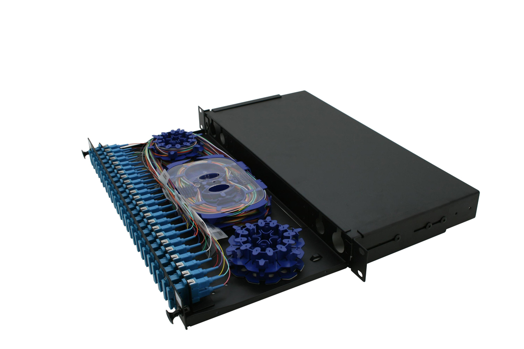 Tip sertar - Patch panel fibra optica 24 porturi SC Duplex/LC Quad, neechipat, AFL Hyperscale, pro-networking.ro