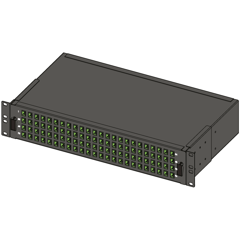 Tip sertar - Patch panel fibra optica AFL Hyperscale, neechipat, 96 porturi SC Simplex/LC Duplex, pro-networking.ro