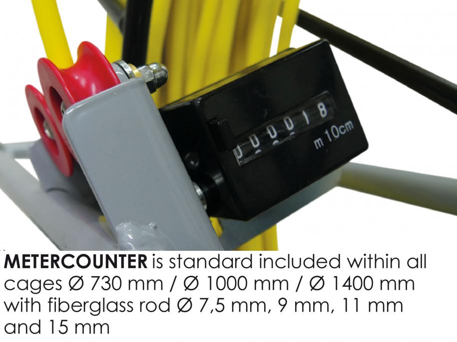 Exert Electronic width Tragator cablu din fibra de sticla Ø 15mm - 300 m, RUNPOTEC