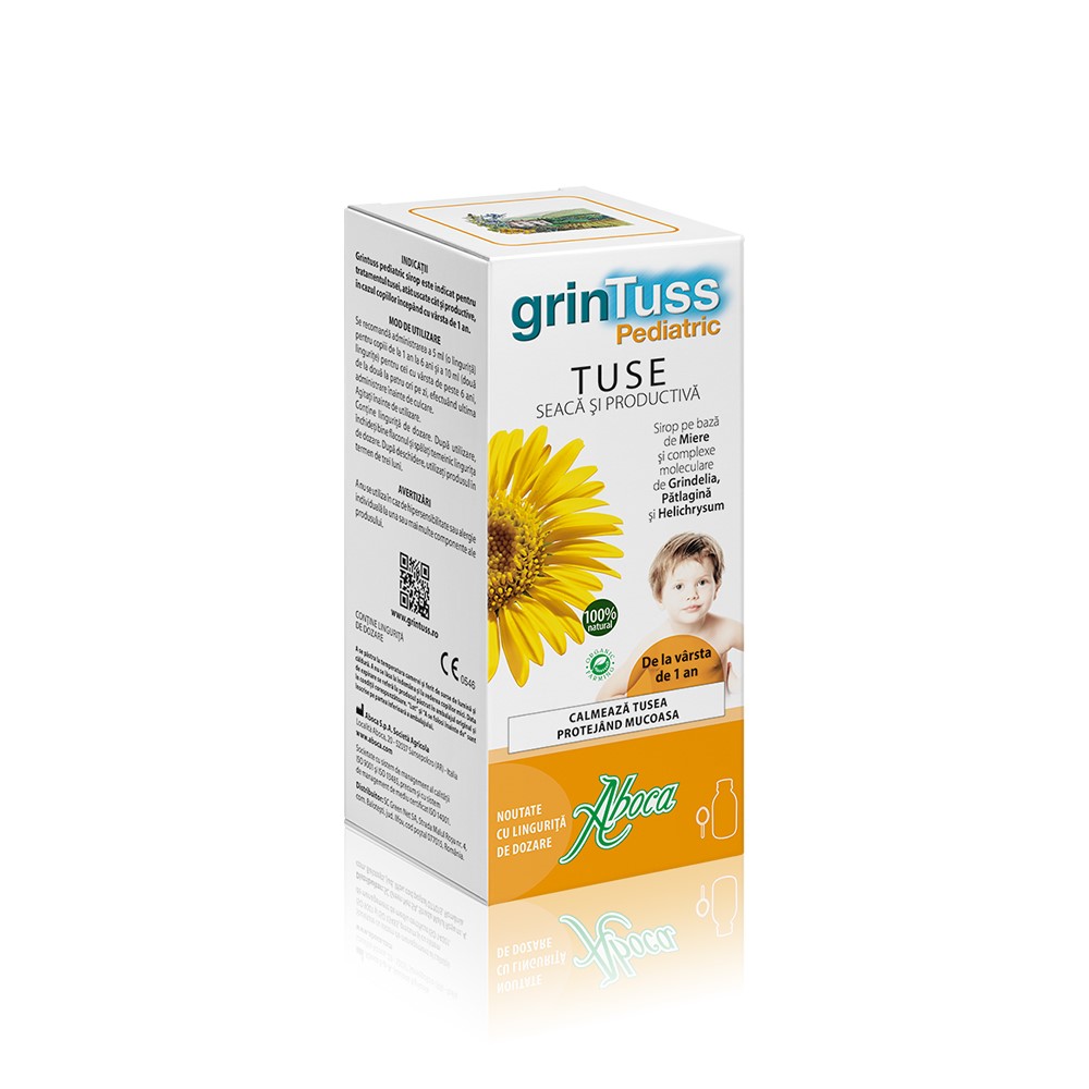 GrinTuss Pediatric sirop de tuse, 180 ml, Aboca