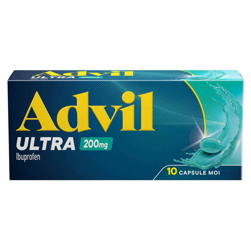 Advil Ultra 200mg, 10 cps. moi
