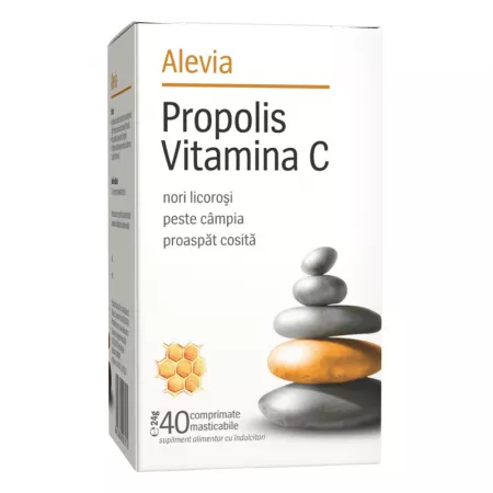 Propolis Vitamina C, 40 comprimate masticabile, Alevia