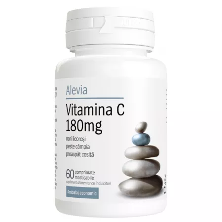Vitamina C 180mg, 60 comprimate masticabile, Alevia