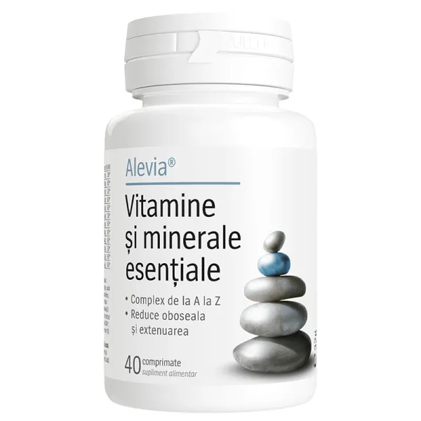 Vitamine și Minerale Esențiale, 40 comprimate, Alevia