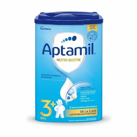 Lapte praf Aptamil Nutri - Biotik 3+, peste 3 ani, 800 g
