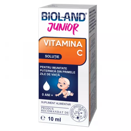 Picaturi solutie orala Vitamina C Bioland Junior 10 ml