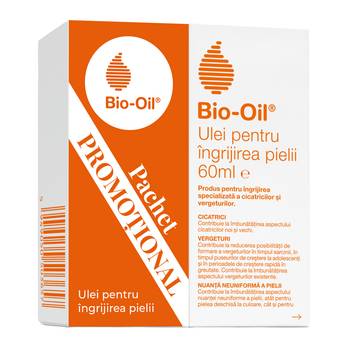 Pachet Bio-Oil ulei pentru ingrijirea pielii 1 + 50% reducere la al doilea produs, 2 x 60ml