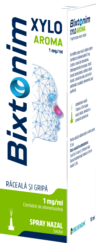 Bixtonim Xylo Aroma 1mg/ml spray nazal, 10ml, Biofarm